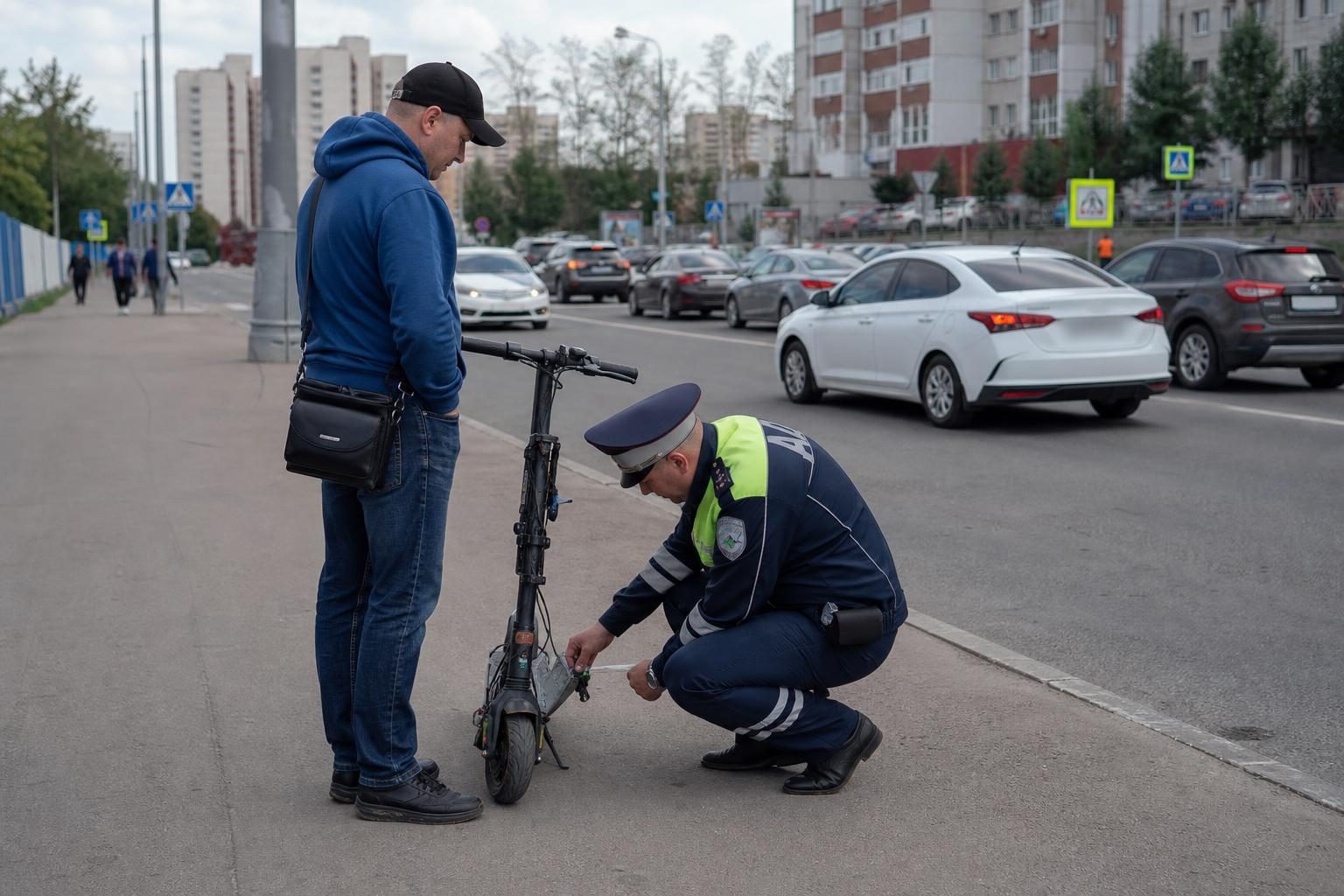 Самокат приняли за мопед